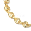 Heart Brass Pave Cubic Zirconia Link Chain Bracelets for Women BJEW-P385-07G-06-2