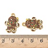 304 Stainless Steel Enamel Pendants STAS-L300-012G-03-3
