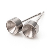 Non-Tarnish 304 Stainless Steel Stud Earring Settings STAS-L244-48C-P-3