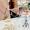 36Pcs 6 Style Glass European Dangle Charms PALLOY-ME00034-5