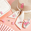 20 Sets 3 Sizes Breast Cancer Awareness Ribbon Enamel Pin JEWB-NB0001-19-4