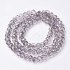 Electroplate Transparent Glass Beads Strands EGLA-A034-T2mm-F12-2