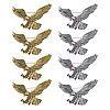 8Pcs 2 Colors Alloy Rhinestone Brooch JEWB-DC0006-48-1