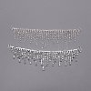 Brass Rhinestone Links FIND-WH0001-15-1