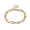 PVD Vacuum Plating 304 Stainless Steel Cable Chain Bracelet for Men Women BJEW-E031-05B-G-1