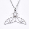 Non-Tarnish 201 Stainless Steel Pendant Necklaces LS-NJEW-T009-JN075-1-45-1
