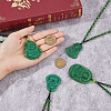 4Pcs 4 Styles Glass Pendant Necklaces NJEW-OC0001-04A-3