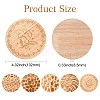 5Pcs 5 Colors Wood Coaster AJEW-CJ0001-67-2