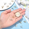 16Pcs 4 Styles Brass Stud Earring Findings KK-YW0002-95-4