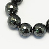 1Strand Grade A Non-Magnetic Synthetic Hematite Beads Strands X-G-S084-10mm-1