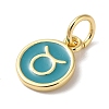 Real 18K Gold Plated Brass Enamel Charms KK-L216-001G-D05-2