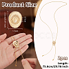 2Pcs Adjustable Brass Curb Chains Cowboy Hat Sweater Lariat Necklaces NJEW-UN0001-78G-3