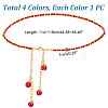4Pcs 4 Colors Alloy Link Chain Belts AJEW-GA0006-30-2