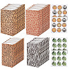 2 Sets 2 Styles Rectangle Animal Skin Print Kraft Paper Bags ABAG-OC0001-03-1