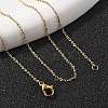 Ion Plating(IP) 304 Stainless Steel Cable Chain Necklaces NJEW-P248-01G-2