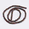 Natural Mahogany Obsidian Beads Strands G-K255-20-2