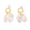 Natural Quartz Crystal Dangle Earrings EJEW-L286-06G-1