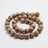 Round Natural Picture Jasper Bead Strands G-L419-89-2