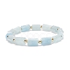 Natural Gemstone Column Beaded Stretch Bracelet for Women BJEW-JB08596-3