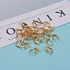 Brass Leverback Earring Findings KK-F824-006G-4