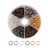 1 Box 6 Color Iron Open Jump Rings IFIN-X0025-7mm-NF-B-1
