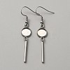 314 Stainless Steel Earring Hooks STAS-WH0046-01E-1