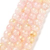 Baking Paint Crackle Glass Bead Strands DGLA-R053-05E-1