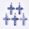 Natural Blue Spot Stone Pendants G-S358-001C-1