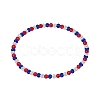 Polymer Clay Rhinestone Round Beaded Necklaces NJEW-SW00049-07-1
