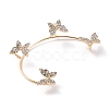 Butterfly Crystal Rhinestone Cuff Earrings for Girl Women Gift EJEW-F275-02A-G-3