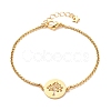 201 Stainless Steel Tree of Life Link Bracelet with 304 Stainless Steel Box Chains for Women BJEW-JB08281-01-1