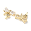 Brass Micro Pave Cubic Zirconia Pendants KK-F872-15G-01-2