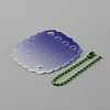 Gradient Glitter Plastic Loose Leaf DIY Disc Keychain ZXFQ-WH0001-06B-2