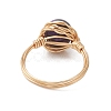 Natural Tiger Eye Finger Rings RJEW-JR00986-5