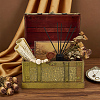 Retro Wood Jewelry Set Storage Organizer Boxes with Clasps CON-WH0115-96B-4