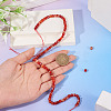1 Strand Dyed Natural Red Banded Agate/Striped Agate Beads Strands G-TA0003-36-5