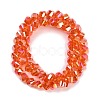 Electroplate Transparent Glass Beads Strands EGLA-B011-02A-AB05-2