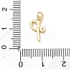 Brass Micro Pave Clear Cubic Zirconia Charms KK-D289-66G-P-3