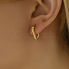 Classic Minimalist Elegant 201 Stainless Steel Hoop Earrings BI8954-1-2