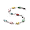 Enamel Hamsa Hand with Evil Eye Link Chains CHS-G023-01P-02-3
