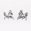 Tibetan Style Antique Silver Alloy Horse Pendants X-TIBEP-E131-AS-1