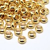 Brass Flat Round Spacer Beads KK-M085-10G-NR-1