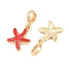 Alloy Enamel European Dangle Charms AL-CBAC2D3-02G-01-2
