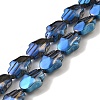 Transparent Electroplate Glass Beads Strands EGLA-F159-FR01-1