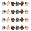 24Pcs 6 Style Handmade Bright Glazed Porcelain Pendants PALLOY-PH01942-1