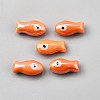 Handmade Porcelain Beads PORC-WH0023-003K-1