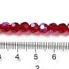 Electroplate Transparent Glass Beads Strands EGLA-A035-T6mm-L07-4