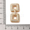 Brass Micro Pave Clear Cubic Zirconia Fold Over Clasps KK-G481-04G-3