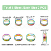 14pcs 7 size Unisex Stainless Steel Grooved Finger Ring Sets RJEW-UN0002-65MC-4