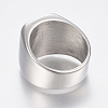 Tarnish Resistant 304 Stainless Steel Signet Band Rings for Men RJEW-G091-16-18mm-P-3